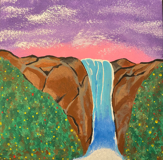 "Drippy Waterfall" Original Canvas Painting 1/1